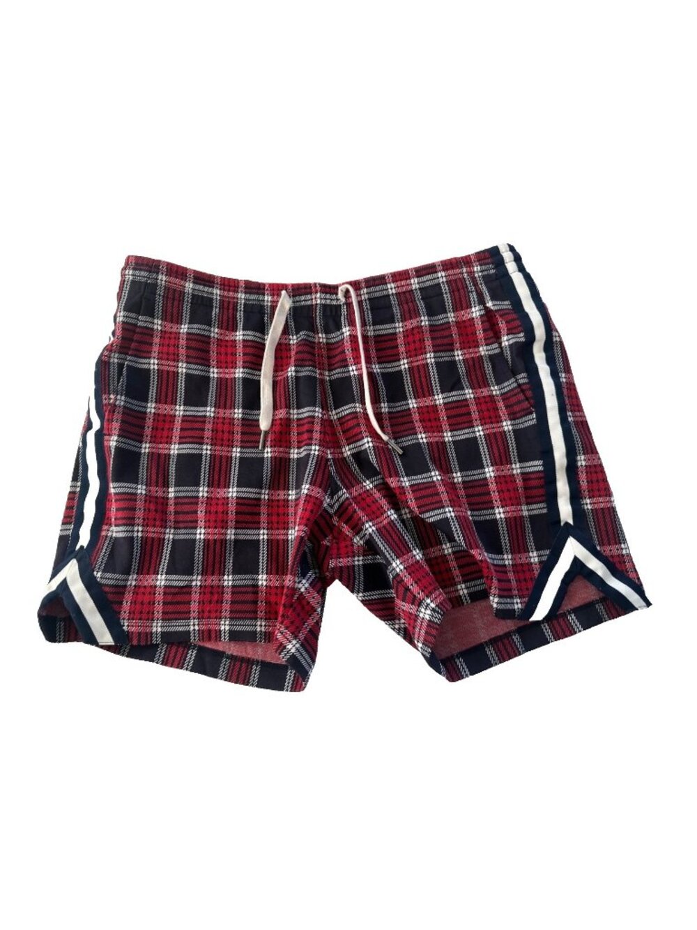 Todd Snyder Men's LG Red Blue Plaid Pull on Shorts Preppy Casual